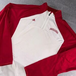 Adidas Indiana University Hoosiers Womens 2XL College Quarter Zip Pullover